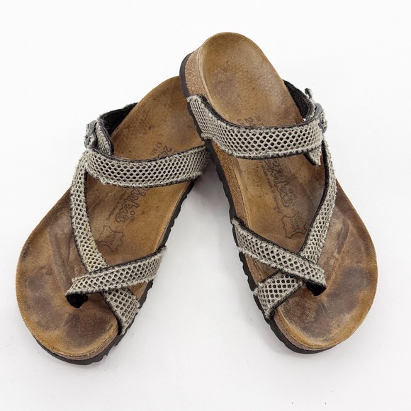 Birki's Birkenstock Lennox Mesh Trekking Stone Textile Sandals EU 38 US 7 - Picture 2 of 10